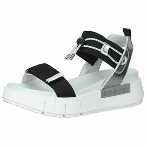 NeroGiardini Silver & Black Platform Sandal New with box